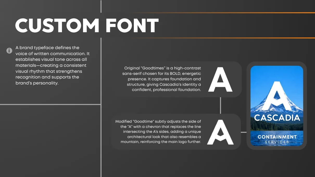 Cascadia custom typeface
